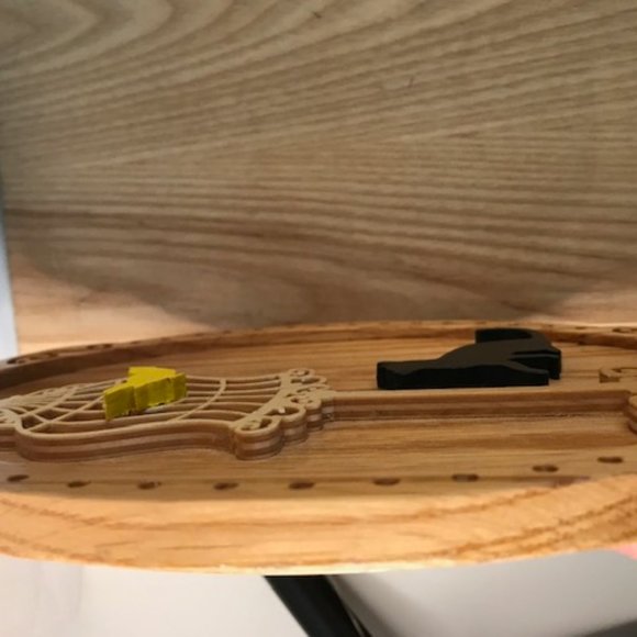 Unique Cat & Bird in Cage 3D Wood Scroll Saw Cutout ~ Handmade - Picture 10 of 12